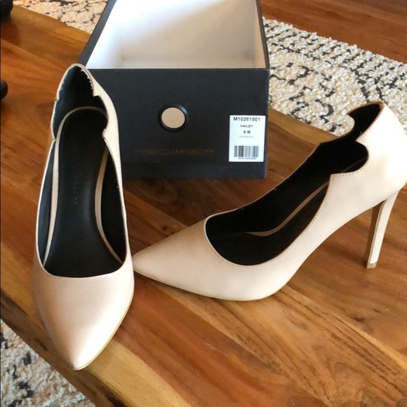 Rebecca Minkoff Shoes - Nude Leather Rebecca Minkoff Heels